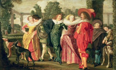 Bahçede Bir Gezinti, c.1623 by Dirck Hals
