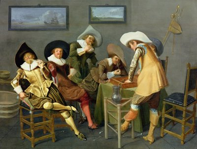 Bir tavernada Cavaliers by Dirck Hals
