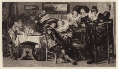 Yemek (gravür) by Dirck Hals