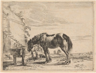 Yemlik Ocağına Bağlı Bir At by Dirck Stoop