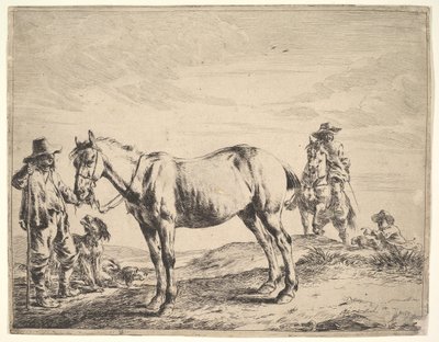 Atın Dizgininde Tutan Adam. by Dirck Stoop