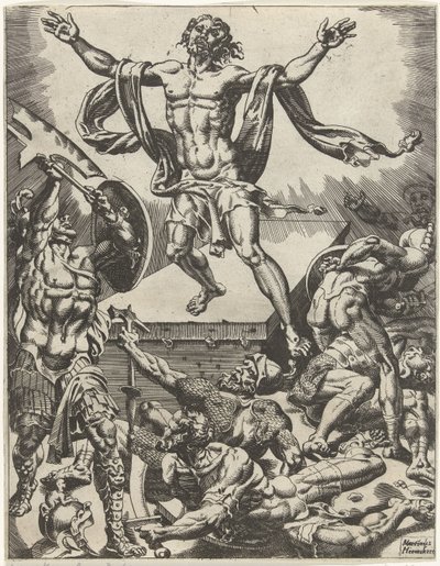Mesih'in Yaşamı ve Tutkusu aracılığıyla İsa'nın Düşüşü ve İnsanlığın Kefareti (dizi başlığı) by Dirck Volckertsz. Coornhert (attributed to)
