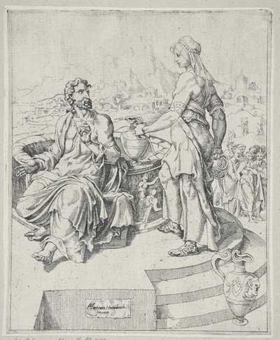 İsa ve Samiriyeli kadın by Dirck Volckertsz. Coornhert
