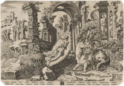 Balam ve Melek by Dirck Volckertz Coornhert, after Maerten van Heemskerck