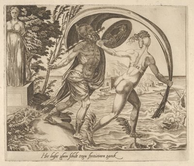 Fortune, Fortune Hakkındaki Altı Sözden Sırtını Döndüğünde Kalkan İşe Yaramaz, ca. 1560. by Dirck Volkertsen Coornhert