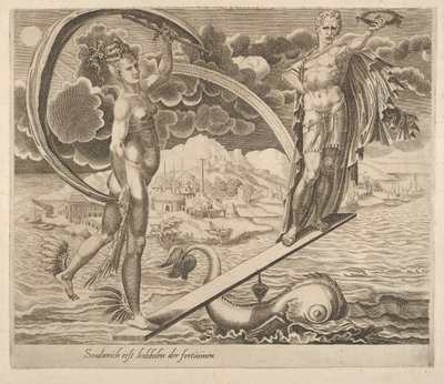 Fortune Fortune Hakkında Altı Sözden İnsanı Oyuncak Olarak Kullanma, ca. 1560. by Dirck Volkertsen Coornhert