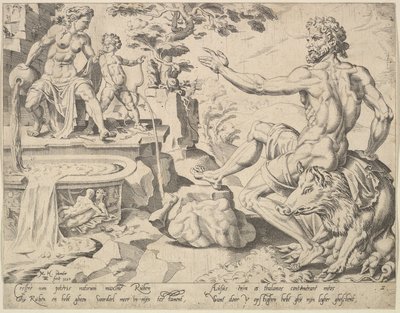 Ruben [Yaratılış 49:3-4], Oniki Atalar dizisinden, 1550. by Dirck Volkertsen Coornhert