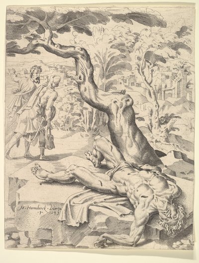 İyi Samiriyeli benzetmesi, 1549. by Dirck Volkertsen Coornhert