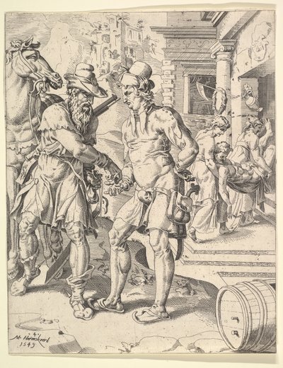 İyi Samiriyeli benzetmesi, 1549. by Dirck Volkertsen Coornhert