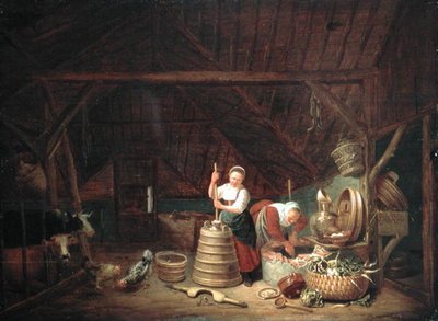 Dutch Barn (panelde yağ) by Dirck Wyntrack