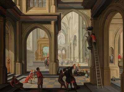Bir kilisede ikonoklazm. 1630 by Dirck van Delen