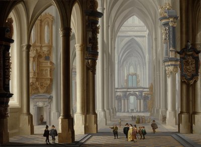 Gotik bir kilisenin içi by Dirck van Delen