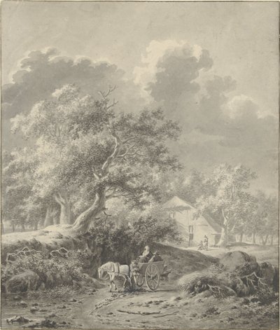 At arabası ile manzara by Dirk Jan van der Laan