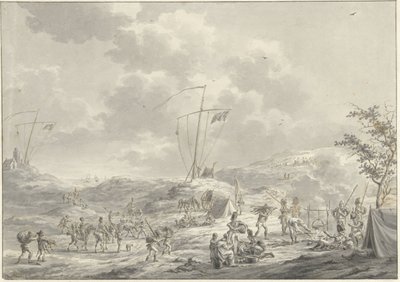 1799'da Callantsoog'daki Rus ordusunun kampı by Dirk Langendijk