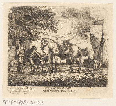 atı beslemek Egitando citius quam vento contrario (nesne üzerindeki başlık) by Dirk Langendijk