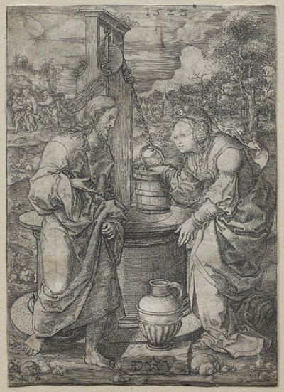 İsa ve Samiriyeli Kadın by Dirk Vellert
