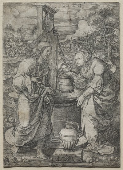 İsa ve Samiriyeli Kadın, 1523. by Dirk Vellert
