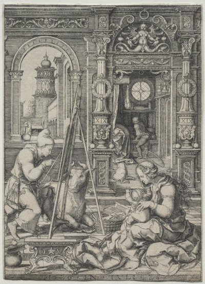 St.Luke Bakire Tablosu by Dirk Vellert