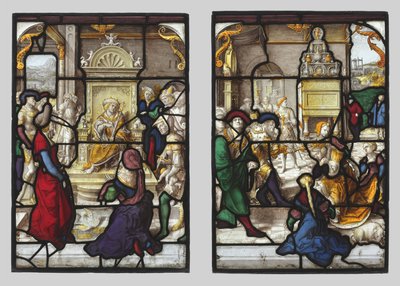 Ahasuerus'tan önce Süleyman ve Ester'in Yargısı (çift) by Dirk Vellert