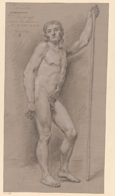 Önden bakıldığında çıplak duran erkek (2. ödül 1776) by Dirk Versteegh