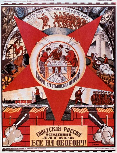 Rusya, Kuşatma Durumunda Bir Kamp, 1919. by Dmitriy Stakhievich Moor