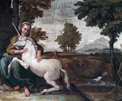 Tek boynuzlu bir bakire by Domenichino