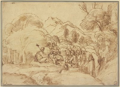 John vahşi doğada iyi haberi duyuruyor by Domenichino