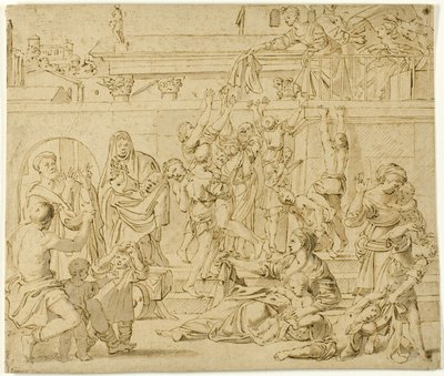 Aziz Cecilia Yoksullara Sadaka Dağıtıyor by Domenichino