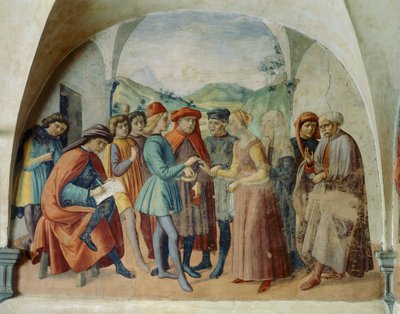 Gelinin Çeyizi, c.1450-1500 (fresk) by Domenico Ghirlandaio
