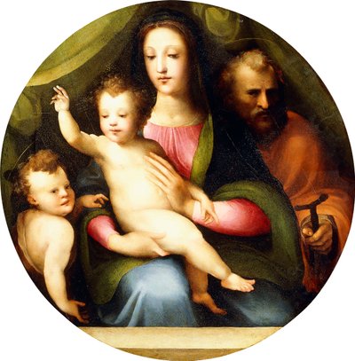 Bebek Aziz Vaftizci Yahya ile Kutsal Aile, by Domenico di Pace Beccafumi  