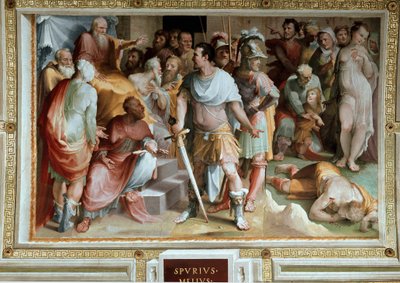 Domenico di Giacomo di Pace dit Beccafumi (1486-1551) 1529-1535 Siena, halk sarayı tarafından zengin Romalı Pleb Spurius Maelius