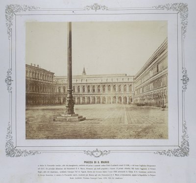 Piazza San Marco, 1855 dolayları by Domenico Bresolin