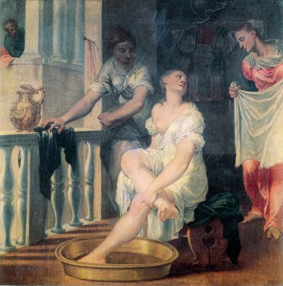 Bathsheba Hamamında by Domenico Brusasorci