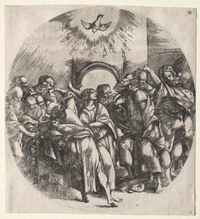 Kutsal ruhun inişi by Domenico Campagnola