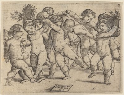Dans Eden On İki Çocuk by Domenico Campagnola