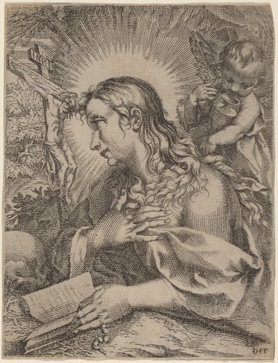 Tövbekar Magdalene by Domenico Falcini after Francesco Villamena after Francesco Vanni