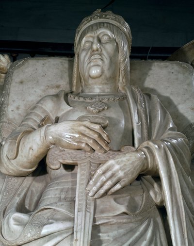 Bir kralın heykeli, Katolik kralların mezarından detay (mermer) by Domenico Fancelli
