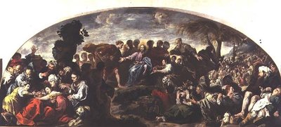 Beş Bin kişinin beslenmesi by Domenico Fetti or Feti