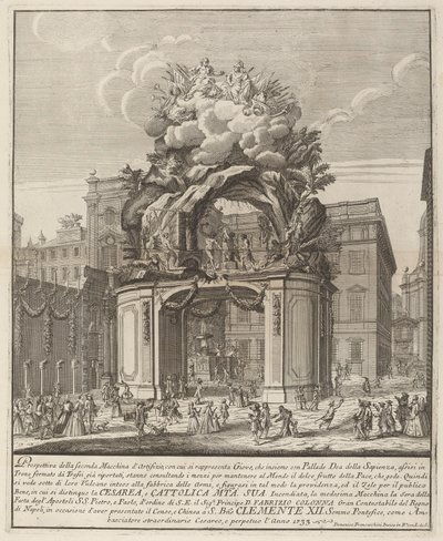 Jüpiter ve Minerva ve "Çin" Festivali için Vulcan Demirhanesi by Domenico Franceschini probably after Nicola Michetti