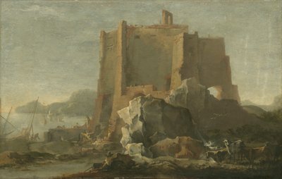 Kaya ve kale ile manzara, c.1640-50 by Domenico Gargiulo