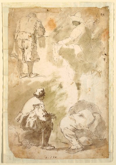 beş adam by Domenico Gargiulo, called Micco Spadaro