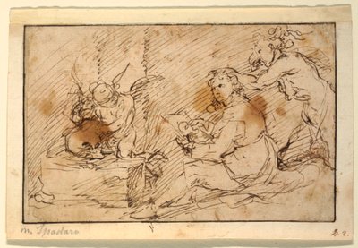 Oturan Sanatçı by Domenico Gargiulo, called Micco Spadaro