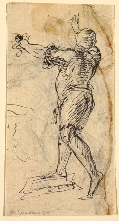 Kollarını Kaldırmış Duran Adam by Domenico Gargiulo, called Micco Spadaro