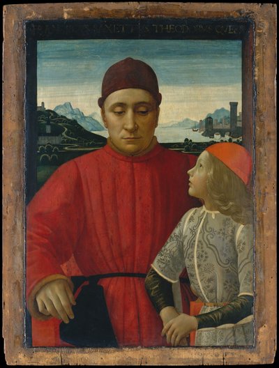 Francesco Sassetti 1421-1490 ve Oğlu Teodoro, yak. 1488. by Domenico Ghirlandaio