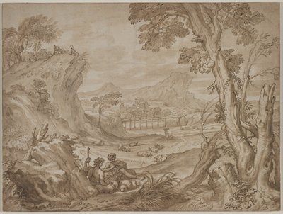 Çobanlarla Manzara by Domenico I Piola