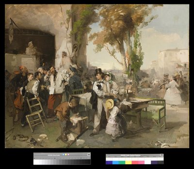 Villafranca Barışını duyuran Bülten, 1861-62 by Domenico Induno