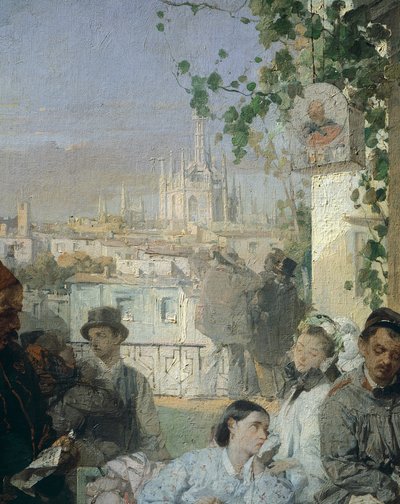 Villafranca Barışı Haberi, Domenico Induno, detay by Domenico Induno