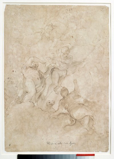 Jüpiter, Domenico Canuti (1620-1684) Paris tarafından kahverengi yıkama ve kanla Bacchus