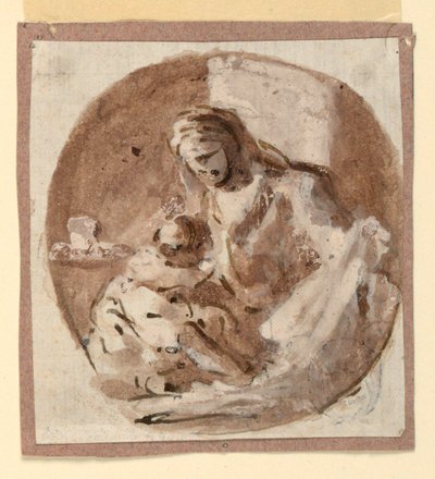 madonna ve çocuk by Domenico Mondo