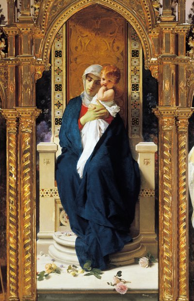 Domenico Morelli (1823-1901), Detay, Aziz Augustine Şapeli, Corigliano Calabro Kalesi, Calabria, İtalya by Domenico Morelli